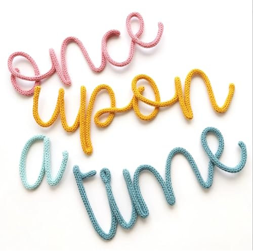 Yueue Türschild Personalisiert aus Wolle Schriftzug Wunschtext– Strickbuchstaben für Namensschild Kinderzimmer,Wand- & Türschilder,Briefkastenschild,Leseecke Wand