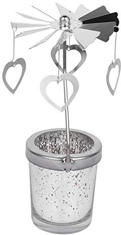 POPETPOP Metall Kerzenständer Drehbar Karussell Für Tischdekoration Mit Glaskerzenhalter Für Led Kerzen Und Kerzen Geeignet Für Hochzeit Geburtstag Party