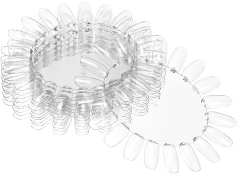 Didiseaon 10pcs Nail Polish Display Chart Acrylic Nail Art Practice Wheel Stand for Salon and Home Use