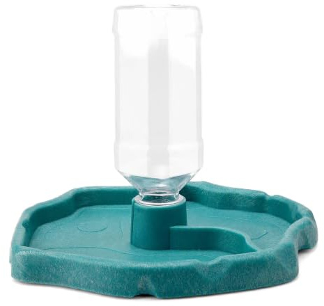 Gamelle pour Reptiles et Tortues, gamelle 2 en 1 pour Nourriture et Eau Distributeur Automatique pour Aliments humides en Plastique Transparent Distributeur Automatique