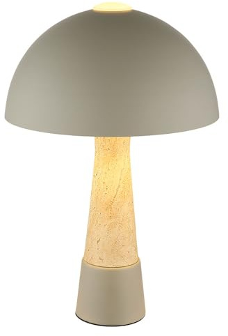 GLOBO Tischlampe - H 36,5 cm - Braun - Grau - Metall