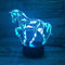 SISYS 3D Illusion Lampe LED Nachtlicht, SISYS Optische 3D-Illusions-Lampen Tischlampe Nachtlichter 7 Farben Berührungsschalter Schreibtischlampe mit 150cm USB-Kabel Kinder Nachtlampe, Pferd