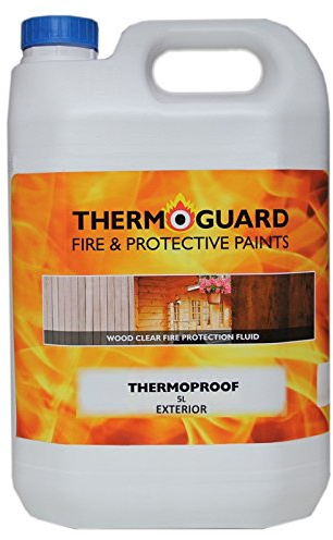 Thermoguard Thermoproof Exterior Fluid | Fire Retardant Liquid for Wood & Timber (5L, Clear)