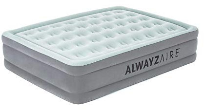 Bestway AlwayzAire Airbed Inflatable Mattress with Built-In Dual Inflation Air Pump, Queen, Gray