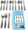 12 Piece Stainless Steel Kids Silverware Set - Child and Toddler Safe Flatware - Kids Utensil Set - Metal Kids Cutlery Set Includes 4 Small Kids Spoons, 4 Forks & 4 Knives