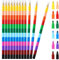 Amasawa 12 Stück Baustein Buntstifte,Spitzen Kreide Buntstifte,Regenbogenstifte,Farbwechselstift,ideal für Partygeschenke,Gewinnspiele usw.