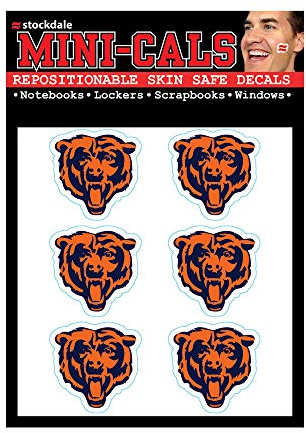 Wincraft 6er Gesicht Aufkleber 3cm - NFL Chicago Bears