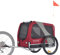 DOGGYHUT® Premium Large Hundefahrradanhänger bis 35 kg Hundeanhänger Fahrradanhänger für Hunde mittelgroße und große Hunde 80102 (ROT)