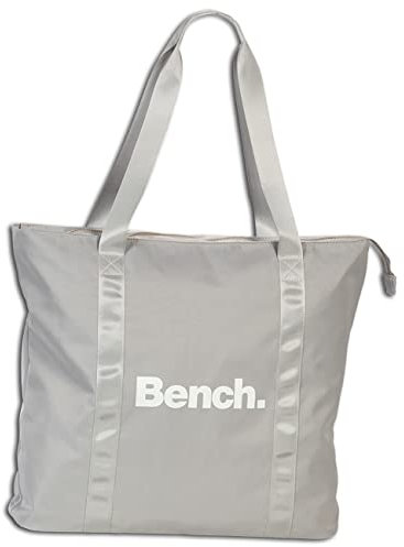 Bench. Damen Schulter Tasche Shopper Henkeltsche schwarz grau 43 x 40 cm (grau)