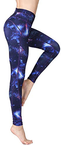 FLYILY Damen Hohe Taille Leggings Training Tights Yoga Hosen Blickdichte Frauen Laufhose