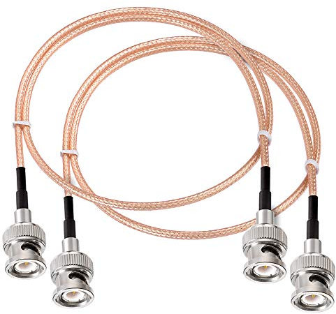Superbat BNC Kabel 60cm BNC Stecker auf Stecker Verlängerungskabel 50 Ohm CB Funk Koaxialkabel Low Loss für Antennen Scanner Router Zwei Wege Radio Walkie Talkie 2 Stück