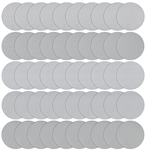 Iyowei 50Pcs Discos de Pulir Discos de Lija 125mm con Velcro, Papel de Lija Abrasivo Lija para Taladro, Almohadilla Lijado 320 400 600 800 1000 Granos para Taladro y Herramientas Rotatorias