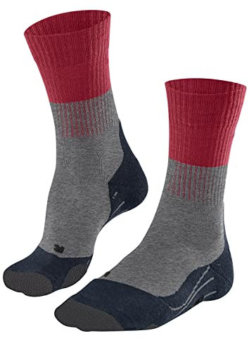 FALKE Herren Wandersocken TK2 Explore M SO Wolle Funktionsmaterial antiblasen dick 1 Paar, Grau (Light Grey 3408), 39-41