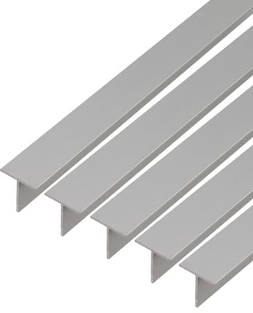 Alberts 497989 T-Profil | Aluminium, silberfarbig eloxiert | 1000 x 20 x 20 mm | 5er Set