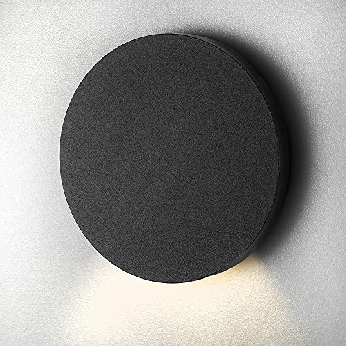 lambado® LED Treppenbeleuchtung schwarz rund 1,5W | 230V Unterputz Treppenlicht Treppenbeleuchtung Innen | Wandeinbauleuchte Beleuchtung für Treppen | Treppenstufenbeleuchtung Down