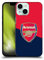 Head Case Designs Officially Licensed Arsenal FC Red & Blue Logo Crest 2 Hard Back Case Compatible With Apple iPhone 13 Mini