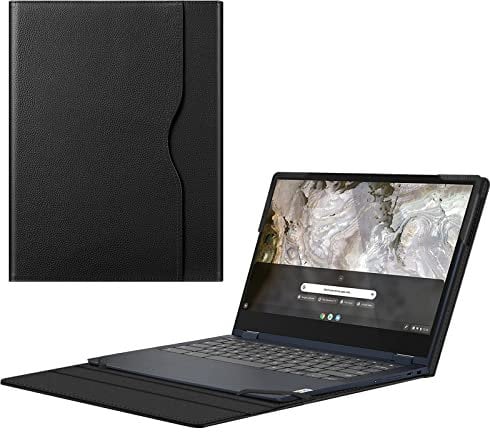 FINTIE Sleeve Case Cover 13.3'' for Lenovo Chromebook Flex 5, IdeaPad Flex 5i, Yoga 720-13ikb - Premium Portfolio Book Cover, Black