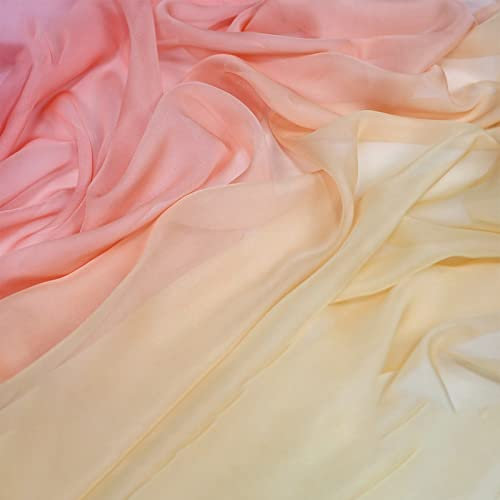 XiaoLong 150 cm Breit Chiffon Stoff Chiffon Stola für Stirnbänder Schal Kleidung Haargummis Hochzeiten Dekor und Andere DIY Handwerk 1m(Size:1.5 * 1m,Color:Champagner)