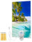 BR Bringer Bild Infrarotheizung mit Rahmen - Bildheizung mit UV Druck - 60x100x1,8cm - Palmenstrand, Malediven