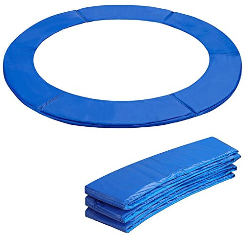 GXFXLP Trampolin Randabdeckung Ø 396 430 488 cm UV-beständig Trampolin Umrandung Wasserdicht Reißfest Trampolin Schutzrand Trampolinzubehör,Blau,Ø 430cm/14ft