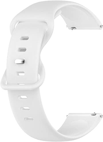 Alienwork Bracelet de Montre Bracelet en Silicone Blanc Barre à Ressort à Dégagement Rapide Silicone Léger Doux Imperméable