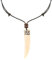 Made by Nami Surfer Halskette mit Anhänger & Kokosnuss Perle - Herren Surfer-Kette Verstellbar mit Holz-Perle - Handmade Strand-Schmuck - Wasserfest - Sommer-Schmuck Männer Halsschmuck (Zahn)