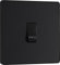 BG Electrical PCDMB14B - Interruptor de prensa retráctil individual, placa frontal sin tornillos, bordes redondos, 1 vía, Evolve, negro mate, 10 A, PCDMB14B
