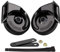 FARBIN Auto Horn für LKW Motorrad High/Low Tone Super Loud Horn 12v wasserdichte elektrische Horn (Schwarzes Horn)