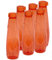 6 PCS x 950ML Plastic Transparent Water Bottles Juice Bottle BPA Free Leakproof Reusable Smoothie Drink With Screw Cap Lid Fridge Door Storage For Sports Gym School Home (Oasis Orange)