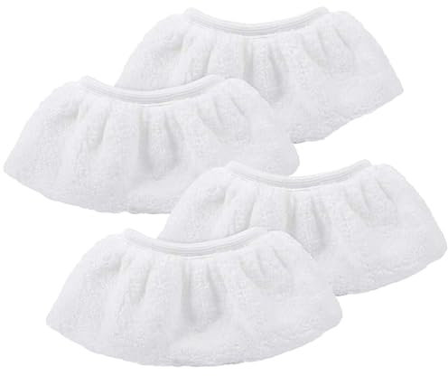 DHinkyoung 4 Pcs Microfibre Cloth Cover for Karcher Steam Cleaner, Washable Replacement Cloth Terry Steam Mop Pads Compatible with Karcher Steam Cleaner EasyFix SC2 SC3 SC4 SC5 Hand Nozzle Accessories