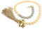Toddmomy 4pcs Dog Doorbell Decorative Beads Pet Bell Rope for Training Stylish Grey Bead Easy to Door Handles