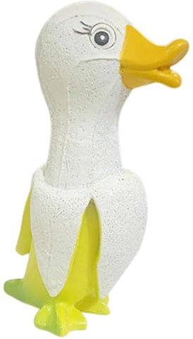 Duck Banana Decor | Niedliche Gartenstatue aus Harz in Entenbananenform | Charmante Kunststatuen, dekorative wasserdichte multifunktionale Gartendekoration für Kaminsims