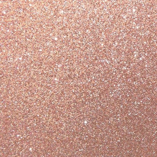Rose Gold A4 Fine Glitter Fabric Sheets On Cotton Canvas Bright & Flexible x 5