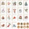 JOYEASE 36 Weihnachtskarten mit Umschlag Set, Schöne Modern Design Weihnachtskarte mit 18 Motive, A6 Christmas Cards mit Einzigartigem Sprüchen, Weihnachtspostkarten für deine Weihnachtsgruß