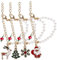 LIFKOME 4 Stück Weihnachtsarmband Weihnachtsarmbänder strass kette armband Rentier-Armbänder weihnachtsdeko weihnachts anhänger Weihnachtselemente Armband Geschenkarmband Perle