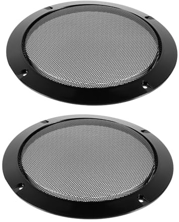 KONTONTY Grille Décorative pour Haut-Parleur De 6 Pouces Demi-Acier Cercle pour Caisson De Basses Audio Domestique Lot De 2 Pièces