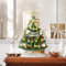 MACTING Mini albero di Natale con luci, 66 cm, albero di Natale artificiale verde per decorazioni domestiche, centrotavola, caminetto, scrivania, tavolo