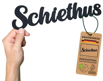 Schiethus Türschild - WC Schild Lustig - Wandtattoo Toilette - Türaufkleber - Aufkleber Toilettentür - Gäste Bad Schild - Deko BIlder Toilette - Toilettenschild Lustig - Dekoaufkleber (M)