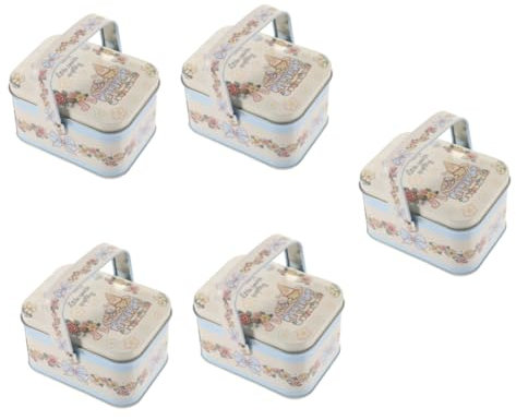 CONGARTENO 5pezzi Scatola Decorativa Per Biscotti e Dolciumi Confezione Pratica Per Regali Di Compleanno e Festività Box Per Conservare Caramelle e Biscotti Design Elegante e Maneggevole