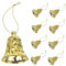 GETAJGHSD 12St Weihnachtsglocke Christbaumschmuck Anhänger Hochzeitsglocken Kleiderbügel Gold Streamer Christbaum anhänger christbaumanhänger Weihnachtsschmuck Weihnachtsbaumschmuck Plastik