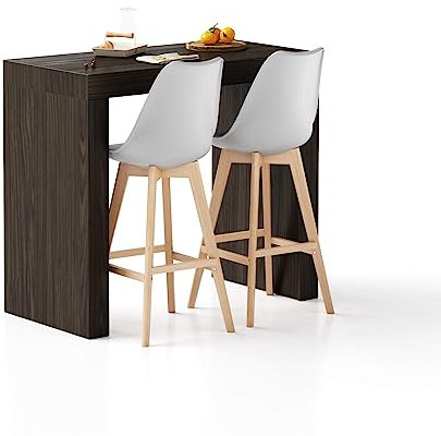 Modern Evolution Hochtisch, 120 x 60 cm, Nussbaum-Finish, Premium-Qualität, hergestellt in Italien