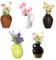Cute Ceramic Vase Fridge Magnets, Funny Mini Plant Magnets, Tiny 3D Plant Vase for Refrigerator Decoration Kitchen Locker Kitchen Office (5 Pack)