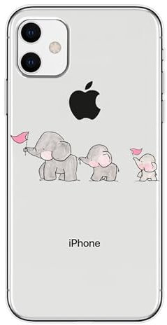 Einaily Hülle für iPhone 16 Case Crystal Clear Handyhülle für iPhone 16 Mode Chic Muster Ultra Dünn TPU Silikon Elefant Bumper für iPhone 16 Stoßfest Kratzfest Schutzhülle für iPhone 16 Slim Cover