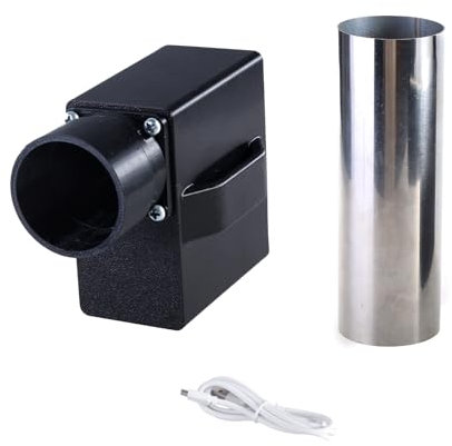 FeiYeup Ventilatore elettrico portatile per barbecue con batteria ricaricabile da 1800 mAh per barbecue all'aperto e campeggio
