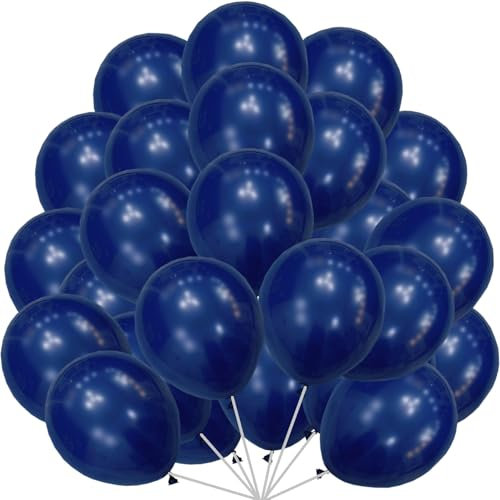 Luftballons Dunkelblau, 60 Stück 12 Zoll Marineblau Balloon Blaue Luftballon Latex Marineblaue Luftballons Girlande Helium Ballons für Geburtstag Taufe Babyparty Deko