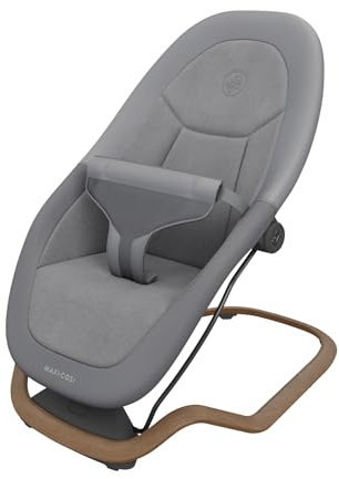 Maxi-Cosi Dove, Babywippe, 0–3 Jahre, 0–15 kg, Leichtgewicht Babywippe, Zusammenklappbar, Tragbar, Natürliches Wippen, 3 Liegepositionen, Eco Care 100% Recycelte Stoffe, Elegance Graphite