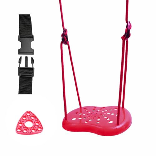 Toys Kind Columpio para bebé al aire libre 2 en 1, columpio para niños, ajustable, para exteriores, con respaldo y correa de cinturón de seguridad, columpio para niños para exterior e interior