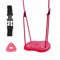 Toys Kind Babyschaukel Outdoor 2 in 1 Kinderschaukel Outdoor - Verstellbar Baby Schaukel Outdoor mit Rückenlehne Anschnallgurt - Kinder Schaukel Outdoor und Indoor, Kinderschaukel Garten Rot/Blau