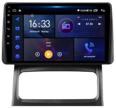 9 HD Touchscreen Car Stereo Android 13 for Renault Clio 2 BB CB 2001-2012 with Bluetooth GPS Navigation FM RDS MIC Backup Camera Steering Wheel Controls Double Din Touch Screen(L5 6+128G)