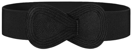 JasGood Damen Breiter Elastischer Taillengürtel Stretch Kleider Gürtel für Damen Hüftgürtel mit Modische Schnalle